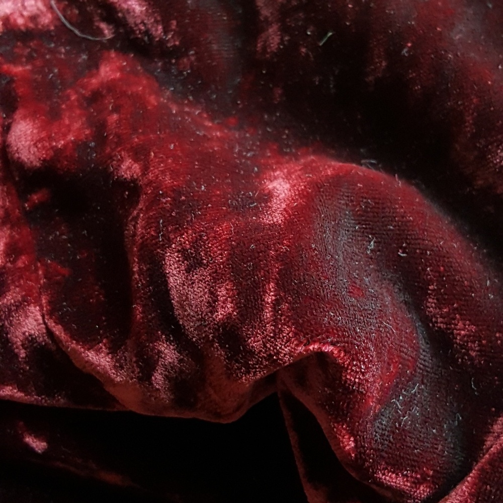 Deep Burgundy Red Velvet Fabric